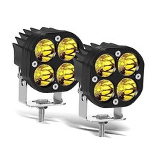 3Inch LED Yellow/Amber Fog Lights - 40W/4000LM Driving Work Light - IP68