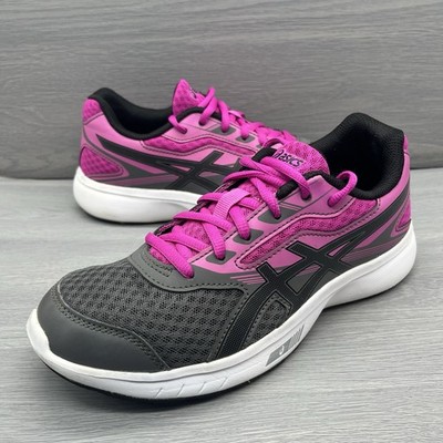 ASICS Stormer Women s Size 6.5 Running Shoes Carbon/Black/Pink Glow - T791S