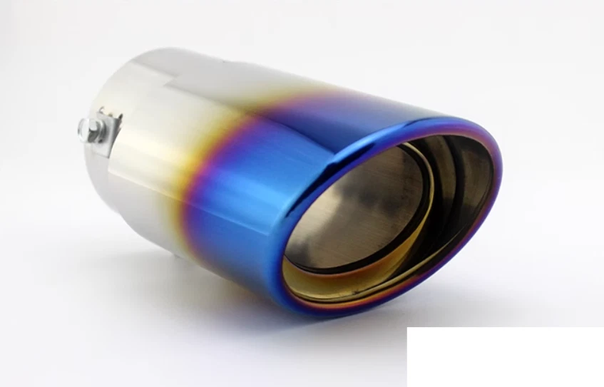 Stainless Blue Car Rear Exhaust TailPipe Muffler Tip For 2007-2022 Toyota Camry - Imagem 4 de 4