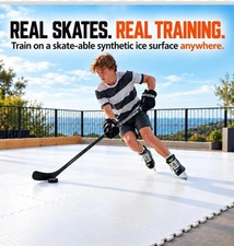 WritingPotent Hockey Skateable Synthetic Ice Tiles 10 Pack 18x18 Home Rink