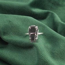 Valentines Sale 925 Silver Natural Amethyst Band February Birth Engagement Ring