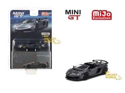 1/64 MINI GT #425 LAMBORGHINI AVENTAFOR SVJ ROADSTER GRIGIO TELESTO MGT00425