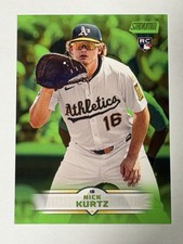 2025 Topps Stadium Club Nick Kurtz #9 SP RC Lime Green Parallel -  Athletics