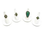 Southwest Sterling Turquoise Obsidian Size 5.75-11.75 Rings Lot of 5 #S5225-1 — photo 2