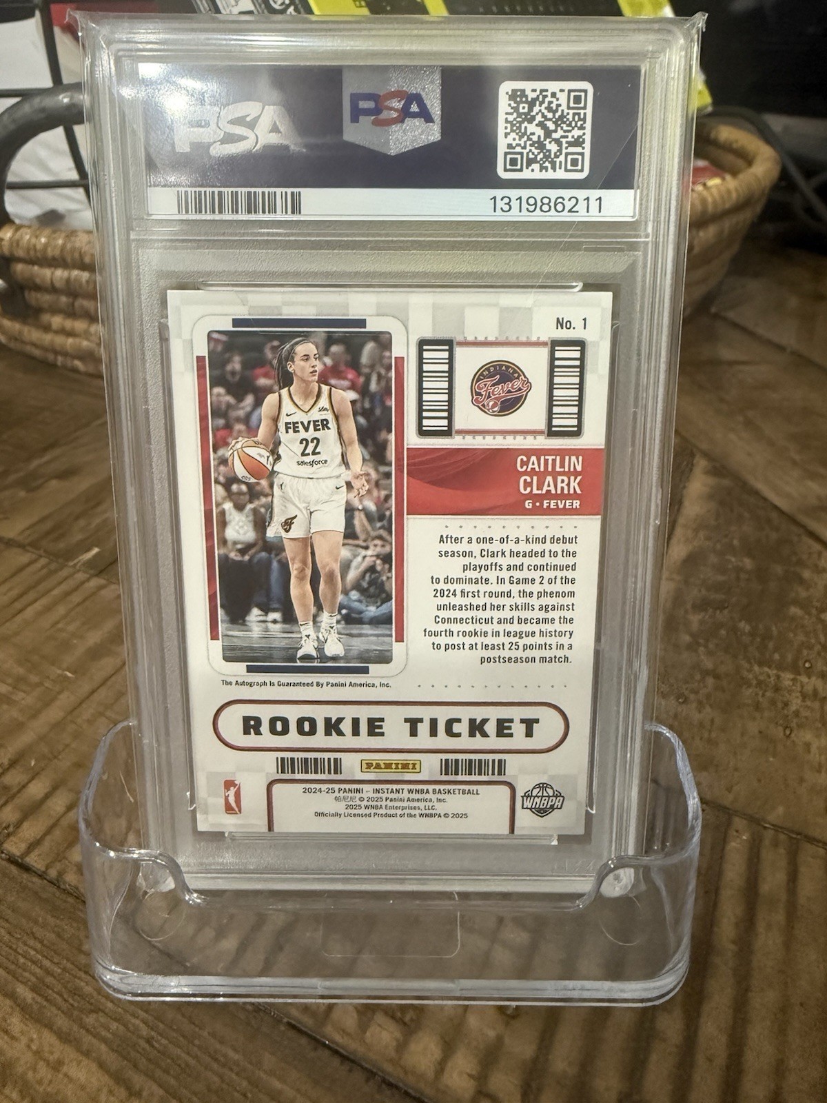 2024 Rookie Royalty WNBA Caitlin Clark Cracked Ice /25 PSA 10 / Auto 10 view 2