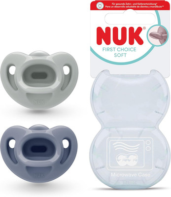 NUK First Choice Baby Schnuller 0-6 Monate orthophonisch Silikon 2 Stück