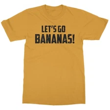 Lets Go Bananas Vintage Letters - Funny Baseball Fans Unisex T-Shirt