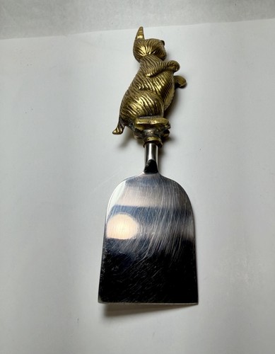 Solid Brass & Stainless Steel Dog Puppy Scoop Shovel 6 3/4" (7 oz)