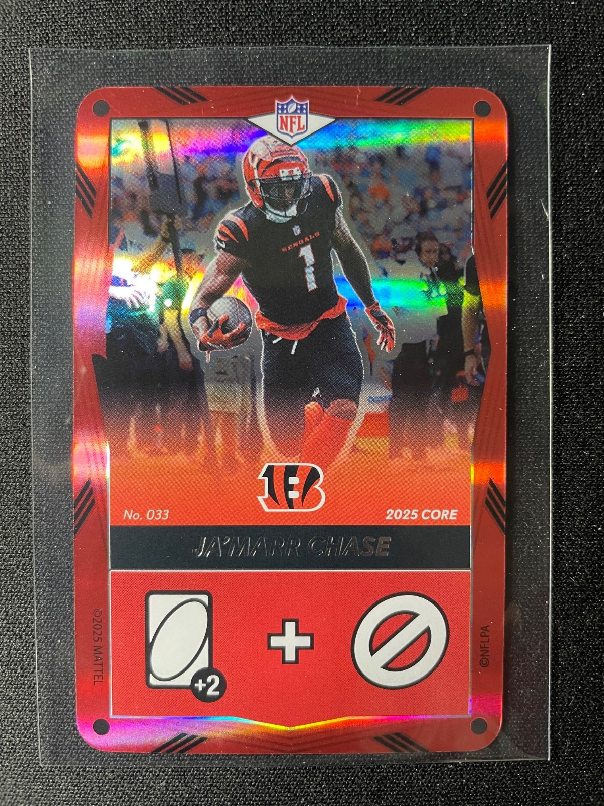 2025 NFL Uno Elite Ja'Marr Chase Red PROMO FOIL #033 Bengals!!!