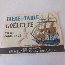 Ancienne étiquette  bière  de table GOELETTE