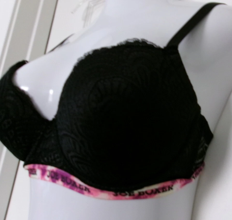 Two Joe boxer gentle lift underwire bra Size 38D Black and vivid floral Print - Image 2 of 4