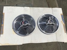 1964 12 1965 Mustang Fastback Coupe Conv. 14 Spinner Hub Cap Wheel Cover Pair