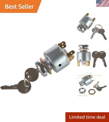 Heavy-Duty 5 Terminal Ignition Switch for Cars, Boats & Motorcycles - 12V