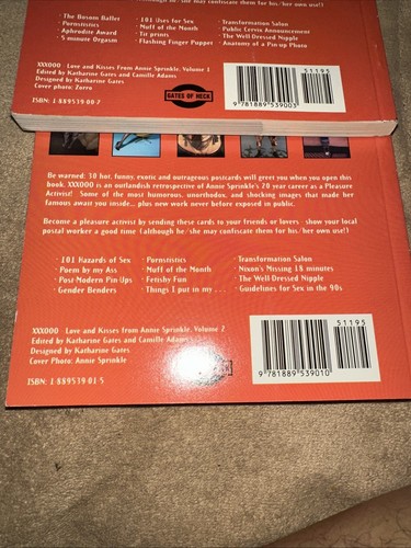 Xxxooo Love and Kisses from Annie Sprinkle Vol. 1 & 2 One Two Postcard Book - Picture 4 of 9