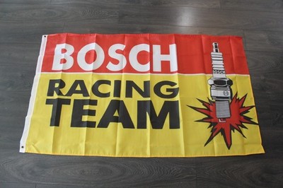 Bosch Racing Team Banner Flag Spark Plugs Car Auto Parts Store Garage Speed Shop