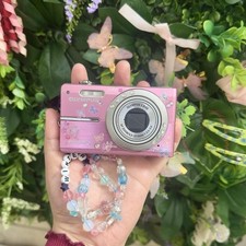 Olympus FE-370 8.0 Pixel Pink Butterfly Digital Camera W/ Swarovski Rhinestones