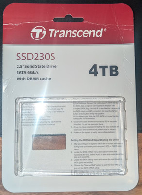 WIE NEU: Transcend SSD230S 4TB SATA-SSD (2,5'') | 0% Verschleiß