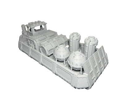 Cargo Barge 28mm 32mm Sci Fi Industrial Dockyard Terrain 3D Printed 43cm Long
