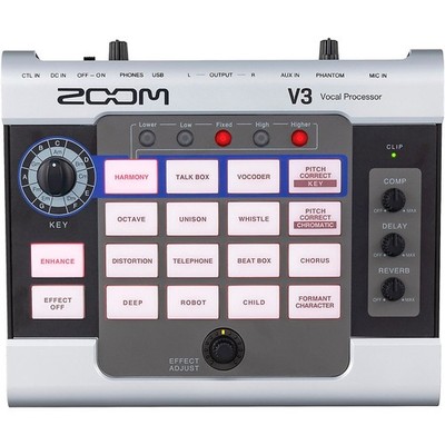 Zoom V3 Vocal Processor USB Audio Interface 16 Voice Effects 3Part Harmonies