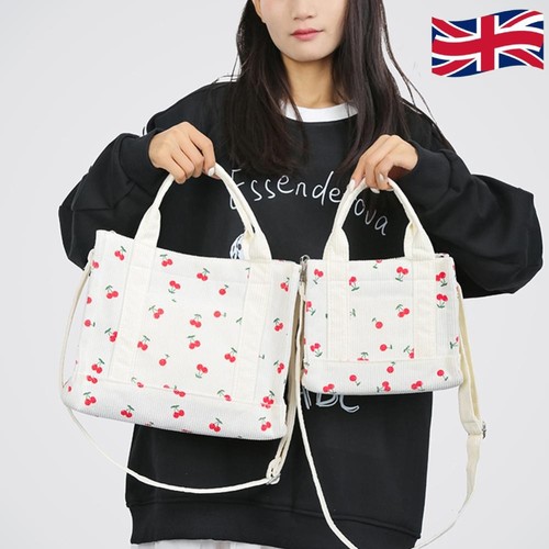 Cute Cherry Shoulder Bag with Front Pocket Crossbody Bag Zipper for Work Travel