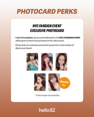 LE SSERAFIM] hello82 NYC Fansign Event Exclusive Photocard Oopsie