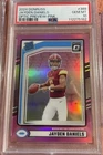 Jayden Daniels 2024 Donruss Rated Rookie Optic Preview Pink Prizm RC SP PSA 10
