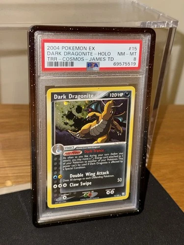 Pokémon TCG Dark Dragonite Holo 15/109 EX TRR James TD PSA 8 Eng NM-MT