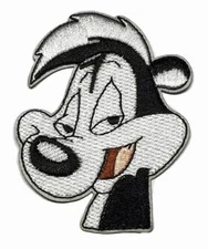 Looney Tunes Pepe Le Pew Character 2 3/4" Tall Iron On Patch