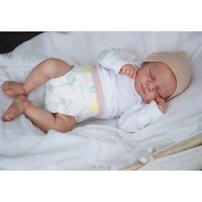 18 in Reborn Pascale Baby Doll Soft Touch Sleeping 3D Skin with