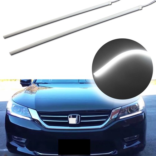 Evenly Illuminating White LED Strip DRL Lights For 13-15 Honda Accord Headlight - Picture 5 of 11