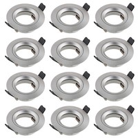 12X Einbau Strahler Rahmen GebüRstet Decken Leuchten Led Halogen GU10 Sebson
