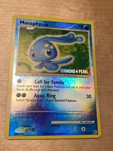 Pokémon TCG Manaphy Diamond & Pearl 9/130 Reverse Holo Holo Rare With Stamp