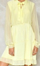 Nasty Gal Mesh Yellow Dress