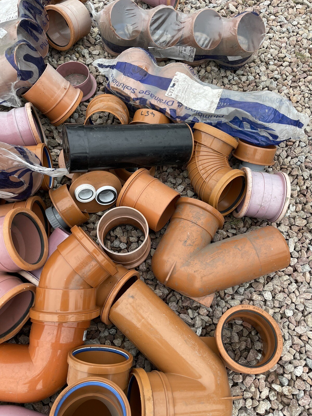 Job Lot Of 110x Underground Drainage Waste Pipe Fittings 110mm eBay