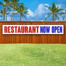RESTAURANT NOW OPEN Advertising Vinyl Banner Flag Sign LARGE HUGE XXL SIZE