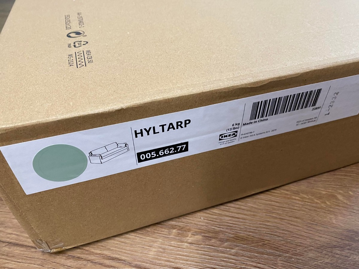 NEW IKEA HYLTARP 3-Seat Sofa Couch Cover Slipcover Hemmestar Gray Green