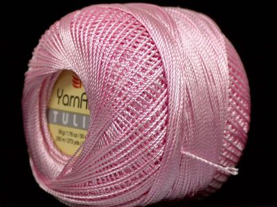 Baby Pink YarnArt Tulip Size 10 Microfiber Thread 17317 50g 273y Crochet XStitch
