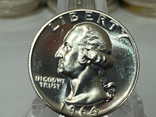 1964 (P) TYPE B Washington Quarter 90% Silver Beautiful Coin One Coin - Picture 3 of 5