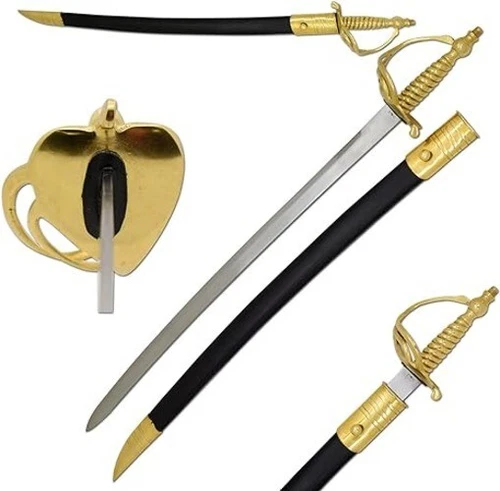 32" Revolutionary War Battle of Bunker Hill Combat Ready Sword with Scabbard