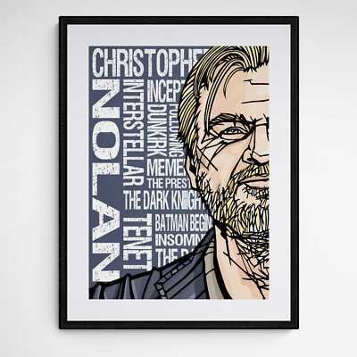 CHRISTOPHER NOLAN Druck - Filmregisseur, Filmregisseur Wandbild, Kinokunst