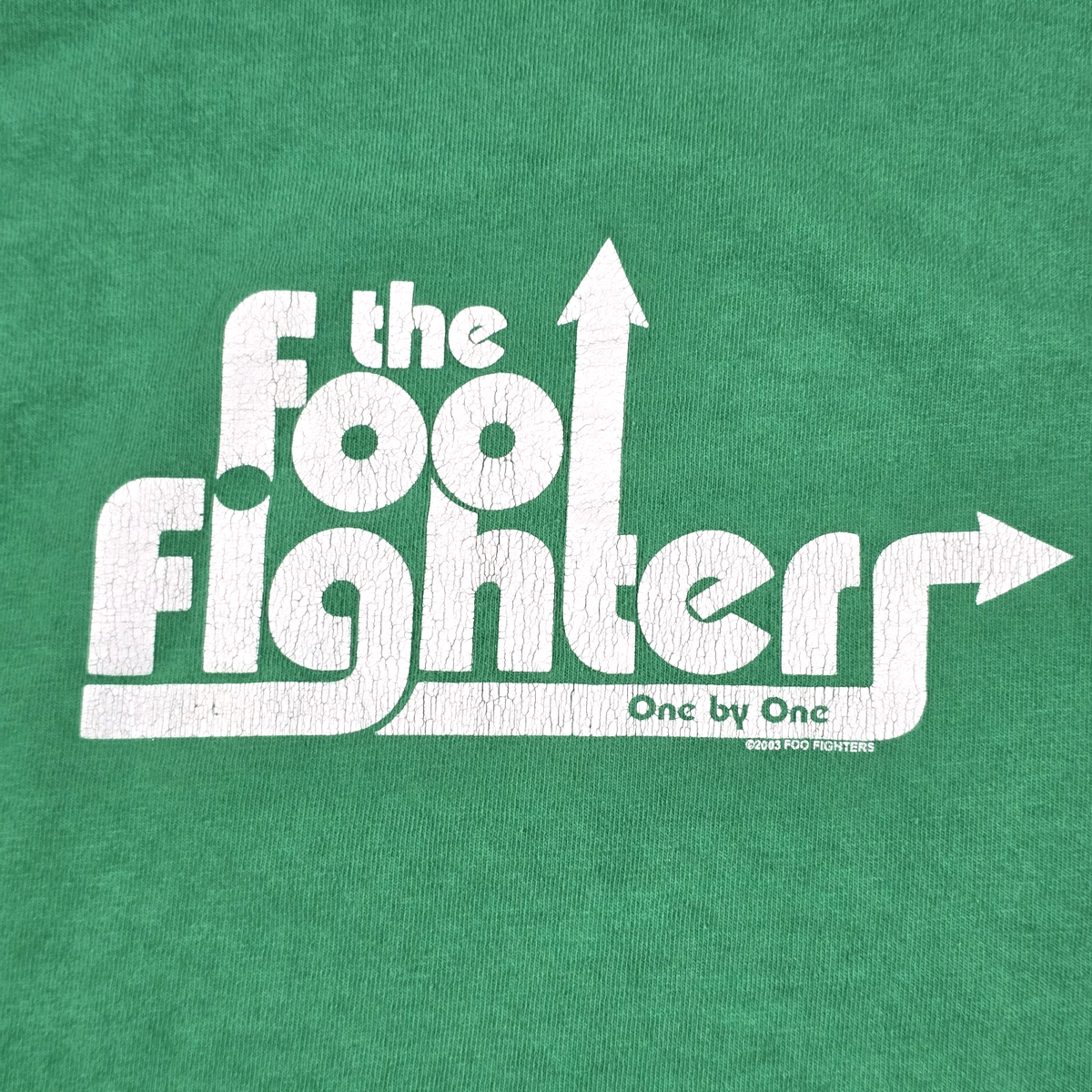 VINTAGE FOO FIGHTERS ONE BY ONE T SHIRT XL 2003 GREEN RARE Y2K | eBay
