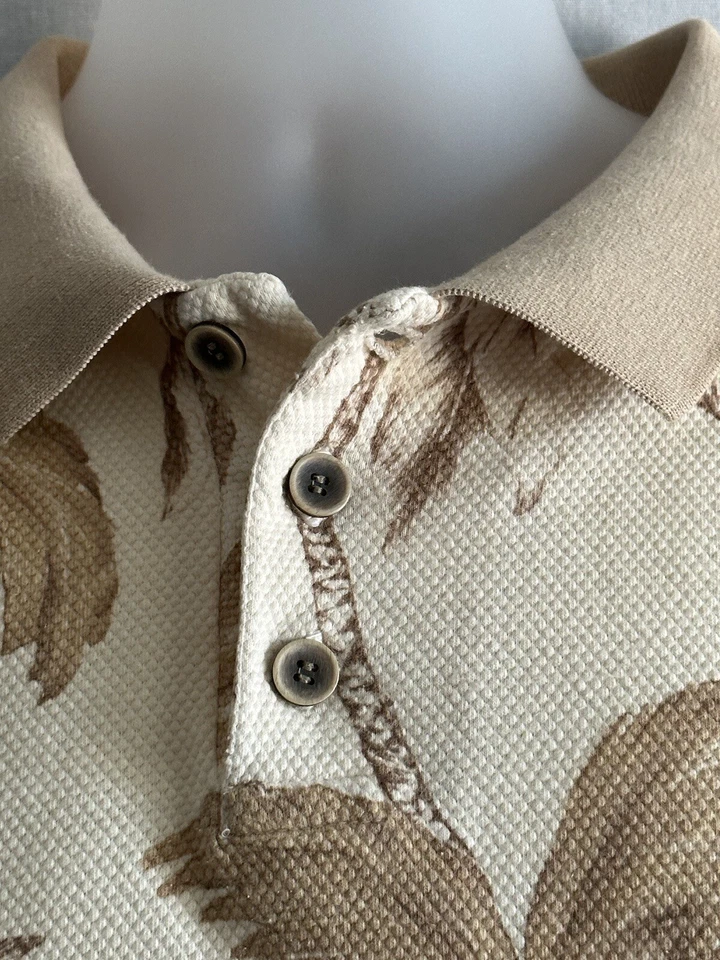 OP Polo Camisa Deportiva Para Hombre Informal Manga Corta Color Beige Talla XL Tropical Foto 3 de 4