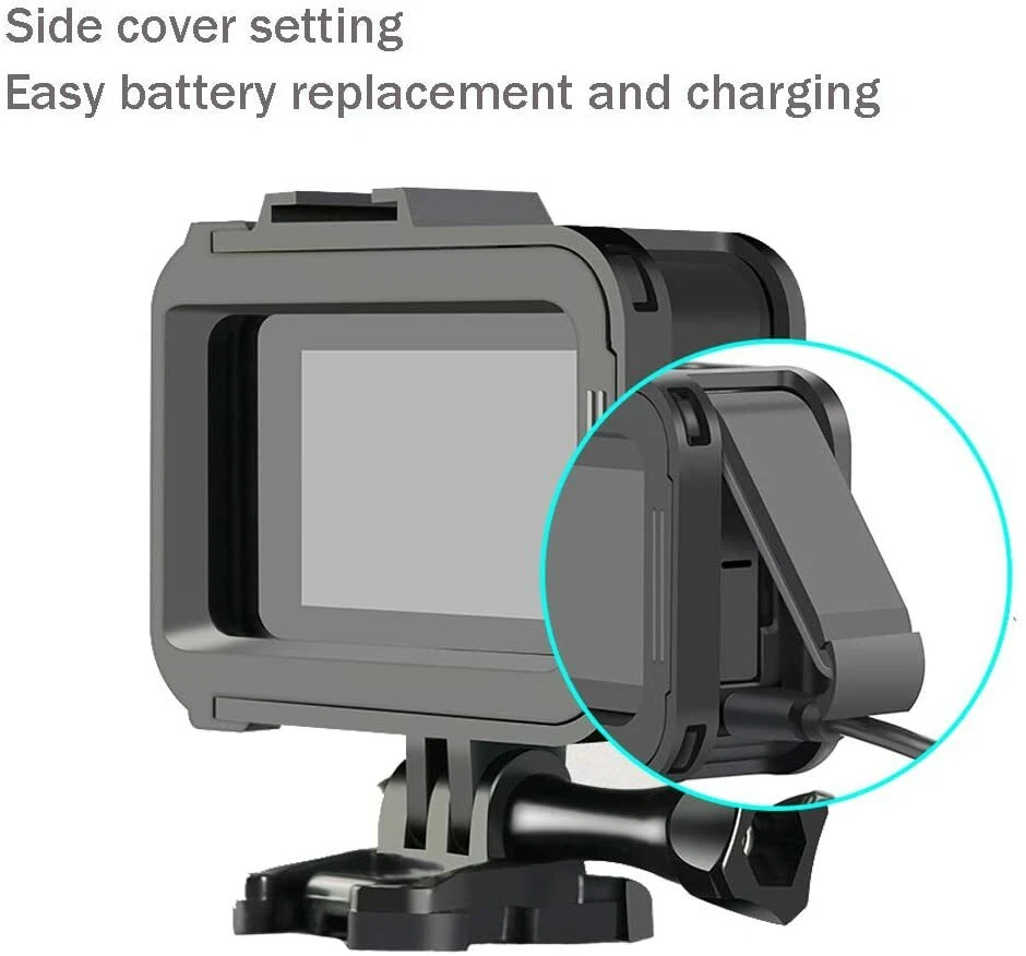 Housing Case for GoPro Hero 8 Black Frame, Protective Shell Cage Mount Accessori - Image 4 of 4