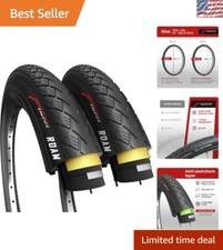 Lightweight 700x35c Tires with Fast Rolling Tread ? Pack of 2 for Mountain Bikes