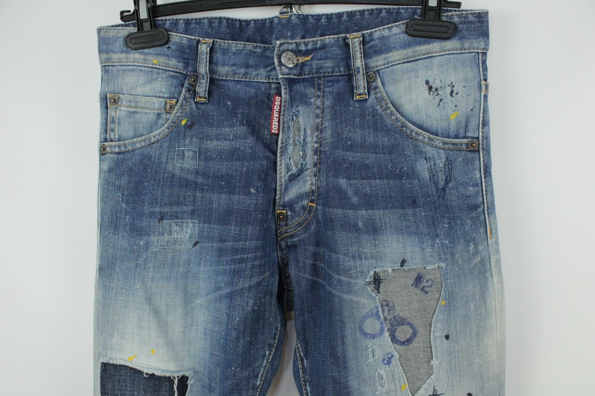 Dsquared2 Cool Guy Distressed Blue Denim Skinny Fit Jeans Dsquared2 Cool Guy Distressed Blue Denim Skinny Fit Jeans