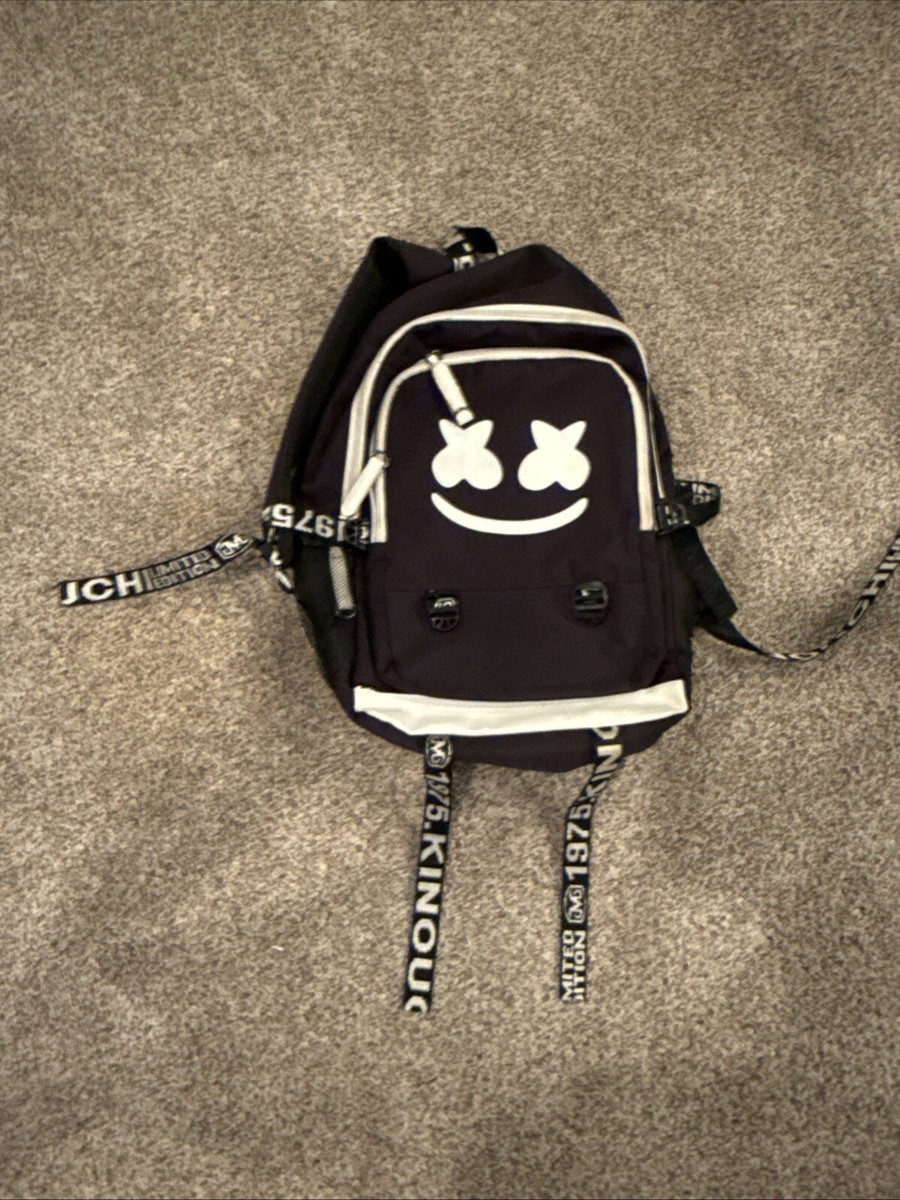 Kinouchi 1975 Limited Edition Marshmello DJ Backpack Black & White