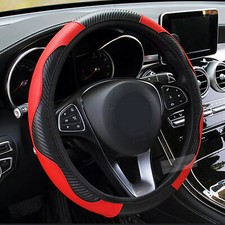 Universal 1538cm Leather Car Steering Wheel Cover Anti-slip Accessories Black Universal 1538cm Leather Car Steering Wheel Cover Anti-slip Accessories Black