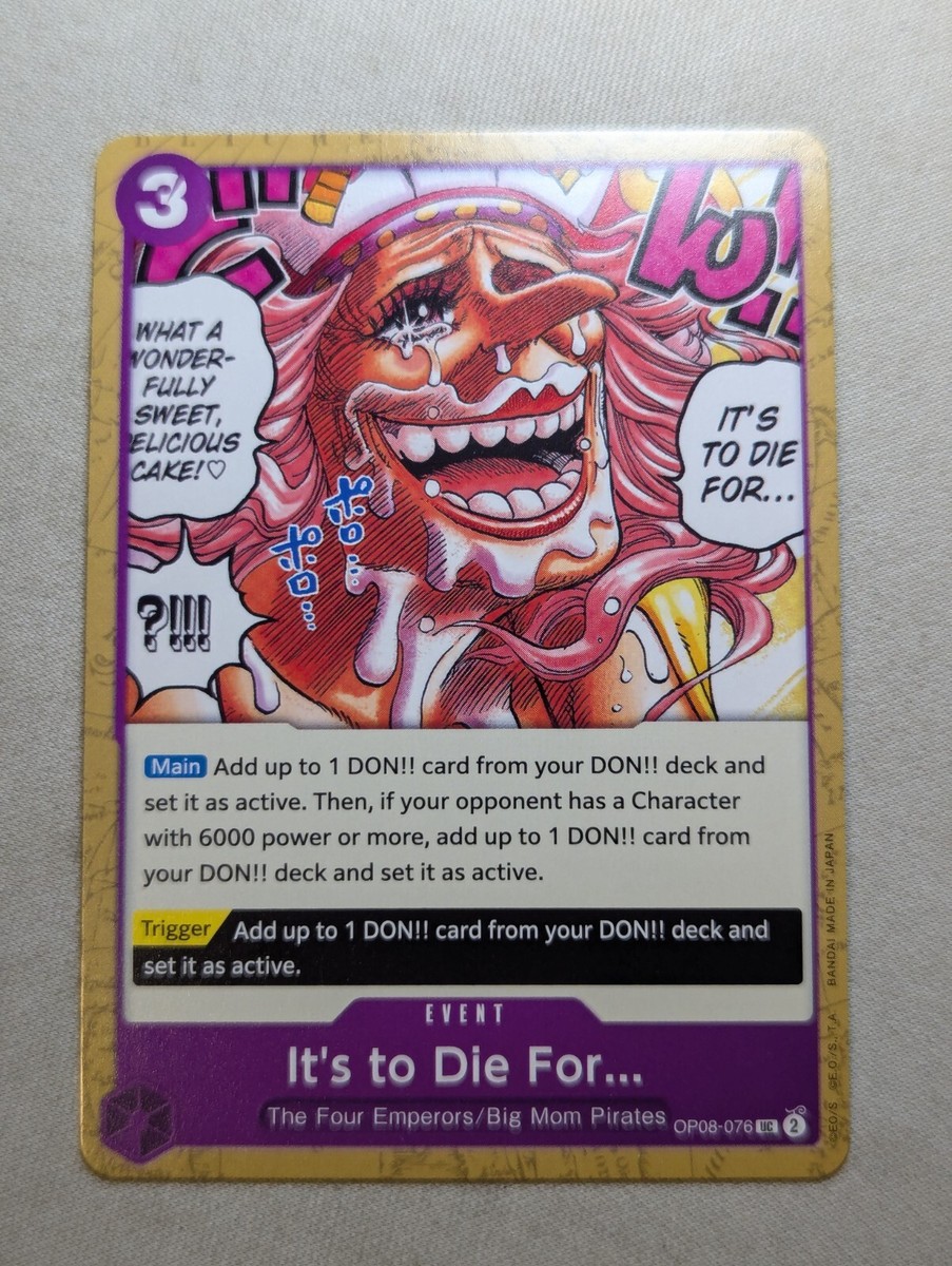 It's to Die For… OP08-076 Two Legends One Piece TCG Card | eBay UK