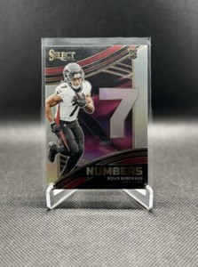 Bijan Robinson 2023 Panini Select Numbers Silver Prizm Insert ATL Falcons RC