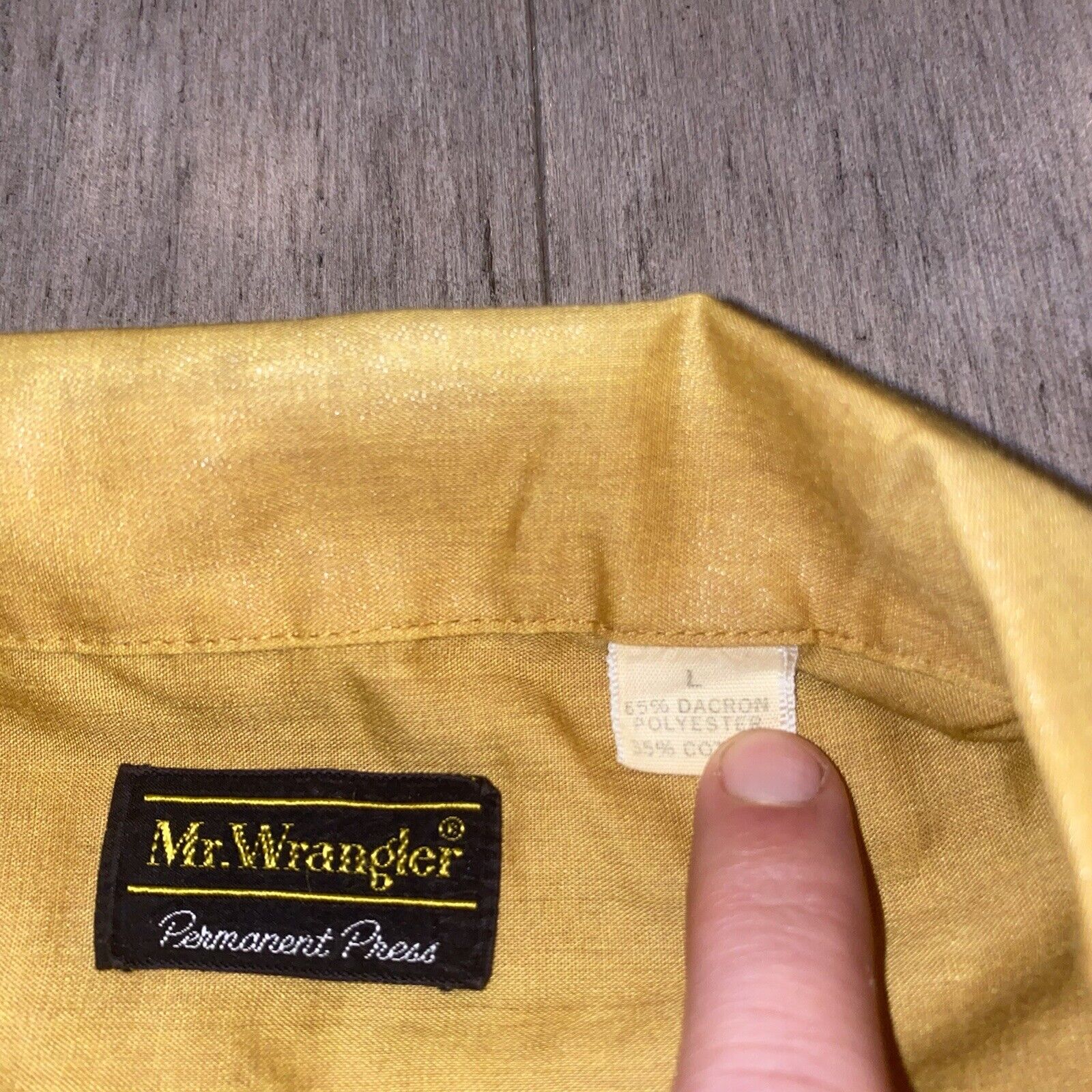 Vtg 50s 60s Shirt Mr. Wrangler Loop Collar USA Ma… - image 8